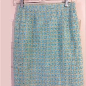 Escada Spring Tweed Pencil Skirt Sz. 4-6